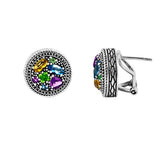 AE-6031-CO1 Sterling Silver Earring With Peridot, Citrine, Blue Topaz, Amethyst Jewelry Bali Designs Inc